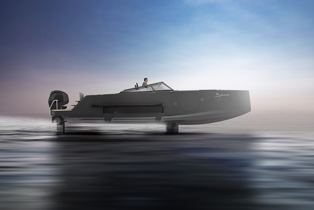 Iguana Yachts launches the First Electric Amphibious Boat: the Iguana Foiler